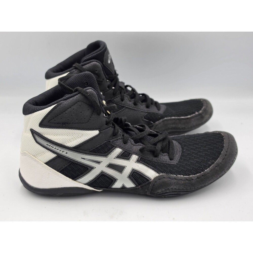 ASIC Matflex 6 Men`s Size 9 Wrestling Shoes Black White 1081A021 High Top